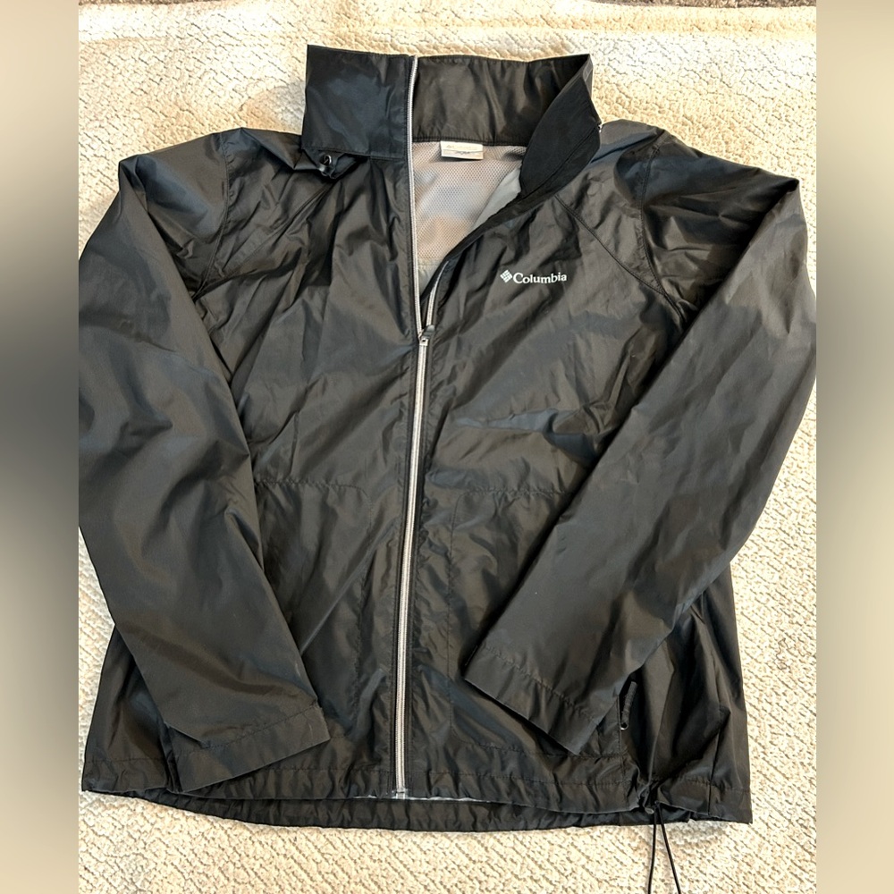 Ladies Columbia Rain Coat XL Black